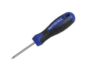 Faithfull FAIBRADSQ Soft-Grip Bradawl - Tapered Square Tip | Bradawl with Hardened Steel Square Tip & Soft-Grip Handle for Fast, Clean Pilot Holes in Wood