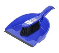 Faithfull FAIBRDUSTSET Plastic Dustpan and Brush Set, Compact Storage, Soft Bristle Brush for Cleaning & Sweeping ? 220mm Wide