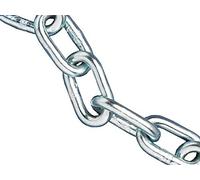 Faithfull FAICHAL230 Zinc Plated Steel Chain Reel A-Link 2 mm - 30 m Long Reel. 50 kg Load Limit, Link Dia: 2.5 mm