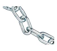 Faithfull FAICHAL330 Zinc Plated Chain A-Link 3 mm Link Dia. 30 m Reel 80 kg Load Limit, Silver, Length: 30 m; Load Limit: 80 kg