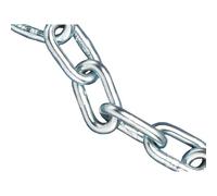 Faithfull FAICHAL430 Zinc Plated Steel Chain Reel A-Link 4 mm Dia. 30 m Reel 120 kg Load Limit, silver