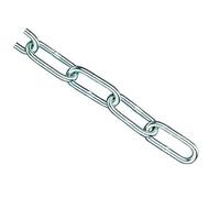 Faithfull FAICHCUT25Z Zinc Plated Steel Chain 2.5 mm Link Dia. x 2.5 m (8ft 2 Inch) Length 50 kg Load Limit, silver