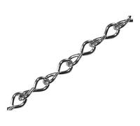 Faithfull FAICHJCUT20Z Jack Chain Zinc Plated Steel 2.5M Length 2mm Diameter, Silver