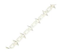 Faithfull FAICHPLWS612 White Spiked Plastic Chain 6 mm Link Dia. 12.5 m Reel