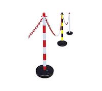 Faithfull FAICHPOSTRW Plastic Post for Chain - Red/White. Height: 860 mm. Diameter: 40 mm