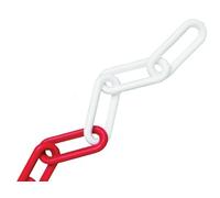 Faithfull FAICHPRW812C 8mm 12.5m Plastic Chain - Red/ White
