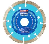 Faithfull FAIDB115C Paving Slab, Concrete, Brick and Roofing Tiles, General Purpose Diamond Cutting Blade 115mm (4.5 Inch)