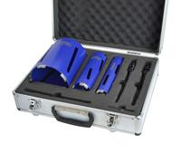 Faithfull Diamond Core Drill Kit & Case Set of 7 FAIDCKIT7