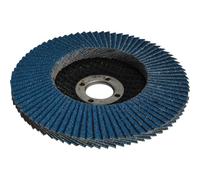 Faithfull FAIFD100F Abrasive Jumbo Flap Disc 100mm x 16mm (4in) FINE Blue