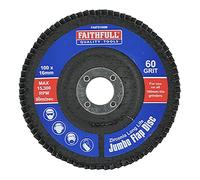 Faithfull FAIFD100M Abrasive Jumbo Flap Disc 100mm x 16mm (4in) MEDIUM