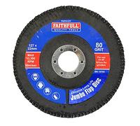Faithfull FAIFD125120Z Zirconia Abrasive Jumbo Flap Disc 127mm x 22mm FINE