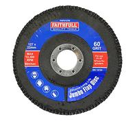 Faithfull FAIFD12580Z Zirconia Abrasive Jumbo Flap Disc 127mm x 22mm MEDIUM