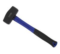 Faithfull Fibreglass Shaft Long Handle Club Hammer 1.8kg (4lb) - High-Strength Fibreglass Handle with Powder-Coated Steel Head & Ergonomic Non-Slip Grip for Masonry, Light Demolition & Site Work