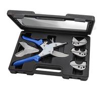 Faithfull FAIGCKITPC Multi-function Gasket and Pipe Mitre Shears Kit - for Cutting Soft Wood, PVC, Gasket, Plastic with Carry Case