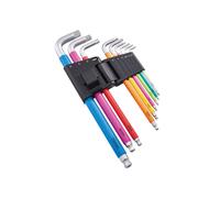 Faithfull FAIHKS9C 9 Piece Colour Coded Hex Key Set Allen Keys XMS25HEXKEY