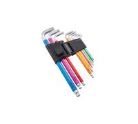 Faithfull FAIHKS9C 9 Piece Multi Colour Ball End Hexagon Key Set 1.5-10mm hex