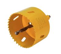 Faithfull FAIHS70SOFIT Soffit Cutter Holesaw 70 mm Fitted with Integral Arbor and Replaceable Pilot Drill,Yellow