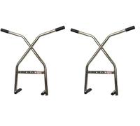 Faithfull FAIKERBL Heavy-Duty Kerb Lifter Tongs, 360 mm Clamping Range, 100 kg Capacity, Silver, Overall Length: 850mm (Pack of 2)