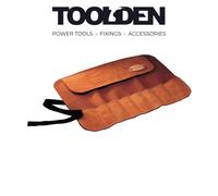 Faithfull FAILCR8 8 Pocket Leather Chisel Roll 33 x 47cm