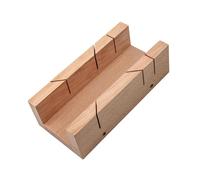 Faithfull Mitre Box 225mm x 110mm (9in x 4.3in) - FSC® Certified Beech Woodworking, Joinery & Carpentry Mitre Guide for Accurate 45 Degree & 90 Degree Cuts