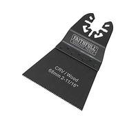 Faithfull M0010026 X 5 Multi-Function Tool Crv Flush Cut Wood Blade Side Set 68Mm (Pack 5)