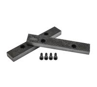 Faithfull FAIMV125JAWS 125mm 5in Replacement Steel Vice Jaws Pair With Screws