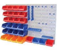 Faithfull FAIPAN43 Storage Bin Set with Wall Panels (43 Pieces),Grey