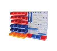 Faithfull FAIPAN43 Storage Bin Set with Wall Panels (43 Pieces),Grey