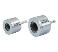 Faithfull 15mm & 22mm External Pipe Cleaner 2 Pack - ¼” Hex Shank Fitment