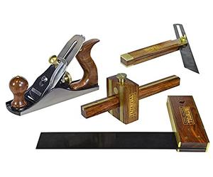 Faithfull FAIPLANEKIT Plane and Woodworking Set 4 Piece in Wooden Presentation Case