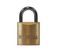 Faithfull FAIPLB20 Brass Padlock 20mm 3 Keys