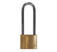 Faithfull Brass Padlock 40mm Long Shackle 3 Keys FAIPLB40LS