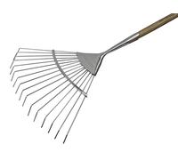Faithfull FAIPRESLRSS Prestige Stainless Steel Lawn Rake Ash Handle |