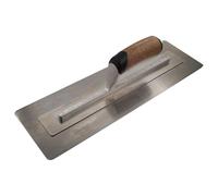 Faithfull FAIPTFLEX16C Flex Finishing Trowel, High-Grade Stainless Steel Plastering Hand Tool with Ergonomic Cork Handle - 400mm (16”)