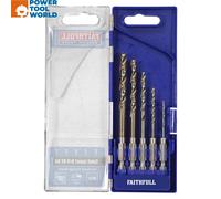 Faithfull FAIQCSET5 HSSE M35 Cobalt Impact Drill Bit Set x5 Pcs