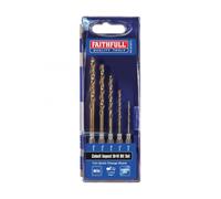 Faithfull FAIQCSET5 HSSE M35 Cobalt Quick-Change Impact Drill Bits
