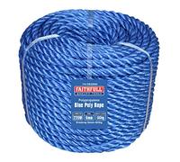 Faithfull FAIRB22060 Blue Poly Rope Coil 6mm Dia x 220M Max Load 60kg, Breaking Strain 500kg