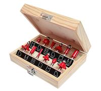 Faithfull FAIRBS12 1/4 inch TC Router Bit Set of 12 with storage case 1/4in shank