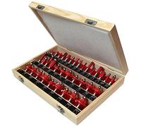 Faithfull FAIRBS35 1/2 inch TC Router Bit Set of 35 with storage case 1/2in shank