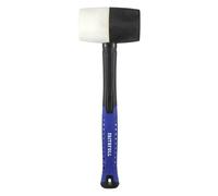 Faithfull FAIRMBWF32 Combination Rubber Mallet - Black/White 32oz Fibreglass Shaft