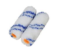 Faithfull FAIRMINI2FLO Flock Foam Mini Roller Refills 100mm (4in) Twin Pack. for oil/waterbased gloss paints on smooth surfaces
