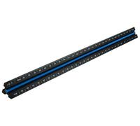Faithfull Prestige Tri-Scale Architect Rule Black Aluminium 300mm FAIRULETACNC