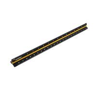 Faithfull Prestige Tri-Scale Engineer Rule Black Aluminium 300mm FAIRULETECNC