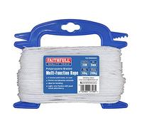 Faithfull Braided Poly Rope FAIRW6020H White 6mm x 20m, 60kg max load, 200kg breaking strain