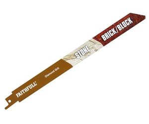 Faithfull FAISBS1750RD S1750Rd Faithfull Diamond Grit Sabre Saw Blade 228Mm