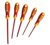 Faithfull FAISDVDESET5 VDE Soft Grip Screwdriver Set, 5 Piece SL/PH