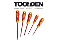 Faithfull FAISDVDESET5 VDE Soft Grip Screwdriver Set of 5 SL/PH