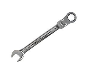 Faithfull FAISPARAT15 Ratchet Combi Spanner 12 Point Chrome Vanadium Chrome Plated 15 mm