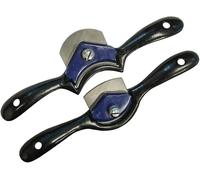 Faithfull FAISSTWIN Spokeshave Twin Pack Concave and Convex, Black|grey|blue