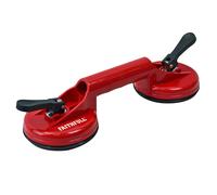 Faithfull FAISUCPAD2 Double Pad Suction Lifter 120 mm Pads Supports Up to 45 kg